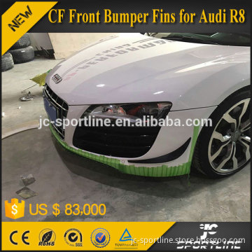 2pcs/set Carbon Fiber Front Bumper Fins for Audi R8 V8 V10